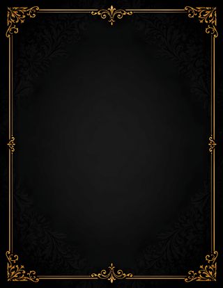 Black and Gold theme — gold frame on deep black