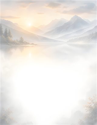 Mountain Lake theme — still lake at dawn